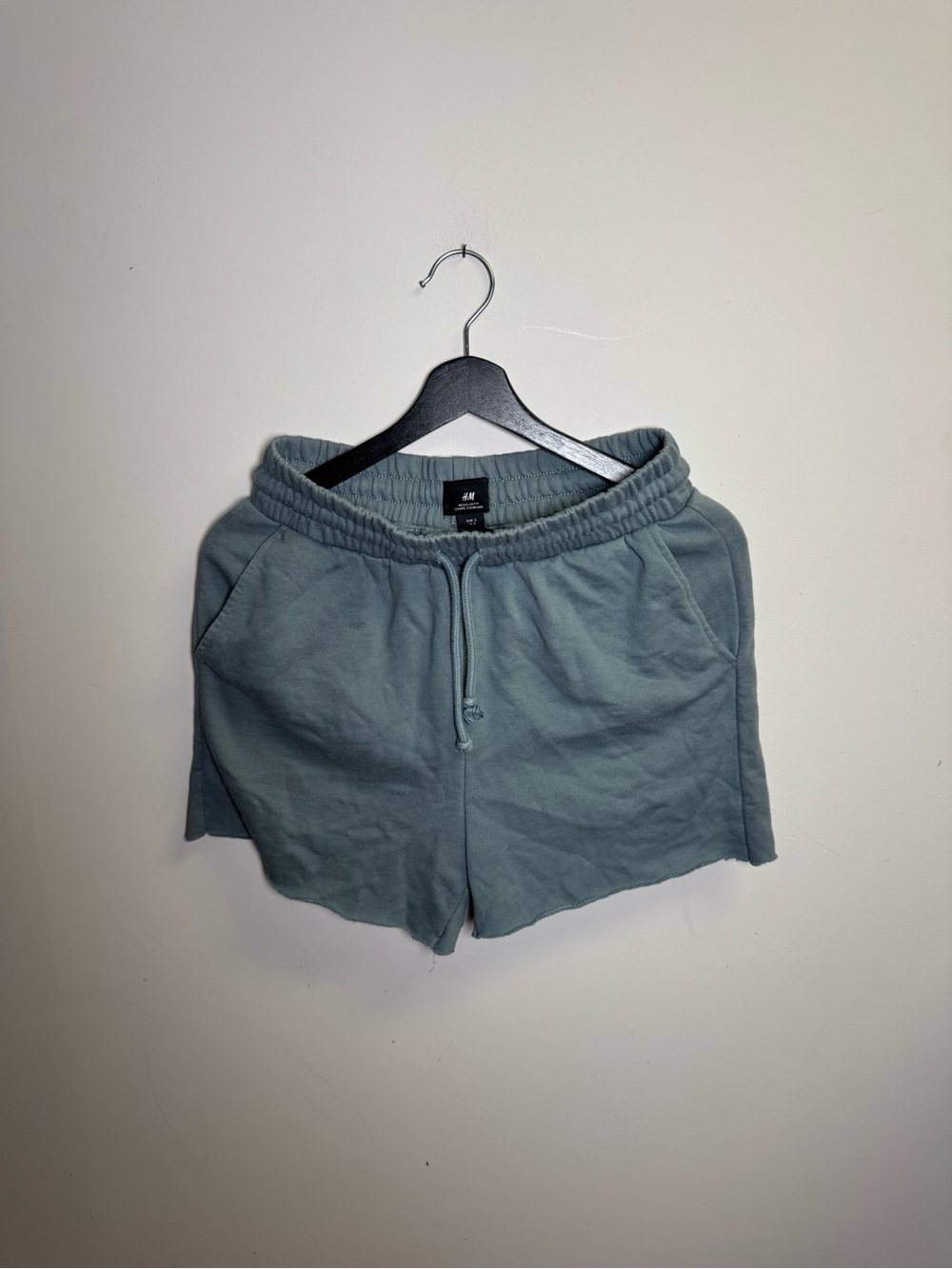 H&M Unisex Sage Green Drawstring Lounge Shorts
